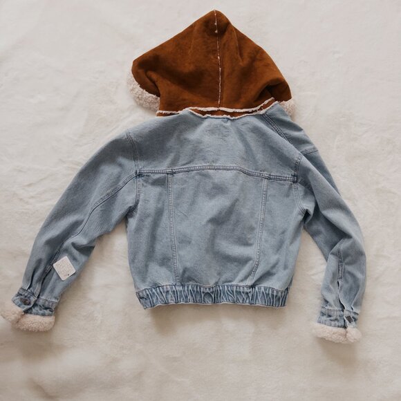 Free People Perry Hooded Denim Jacket in Sky Wash - Picture 9 of 10